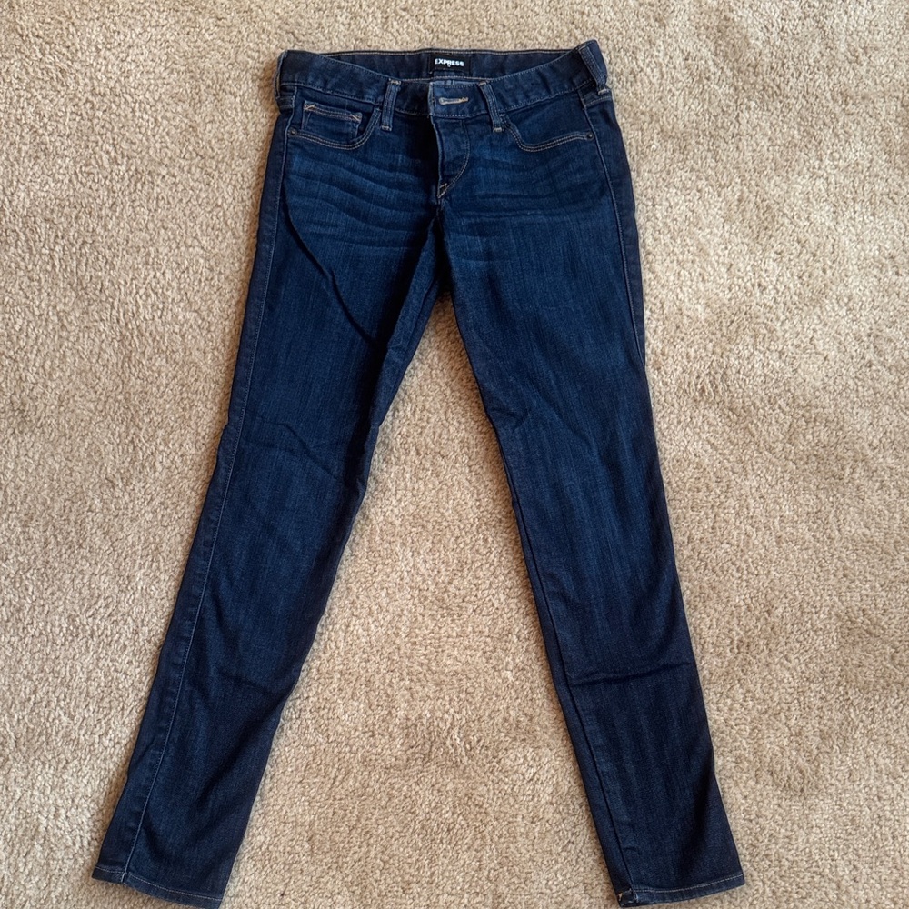 Express Women's Dark Blue Skinny Jeans